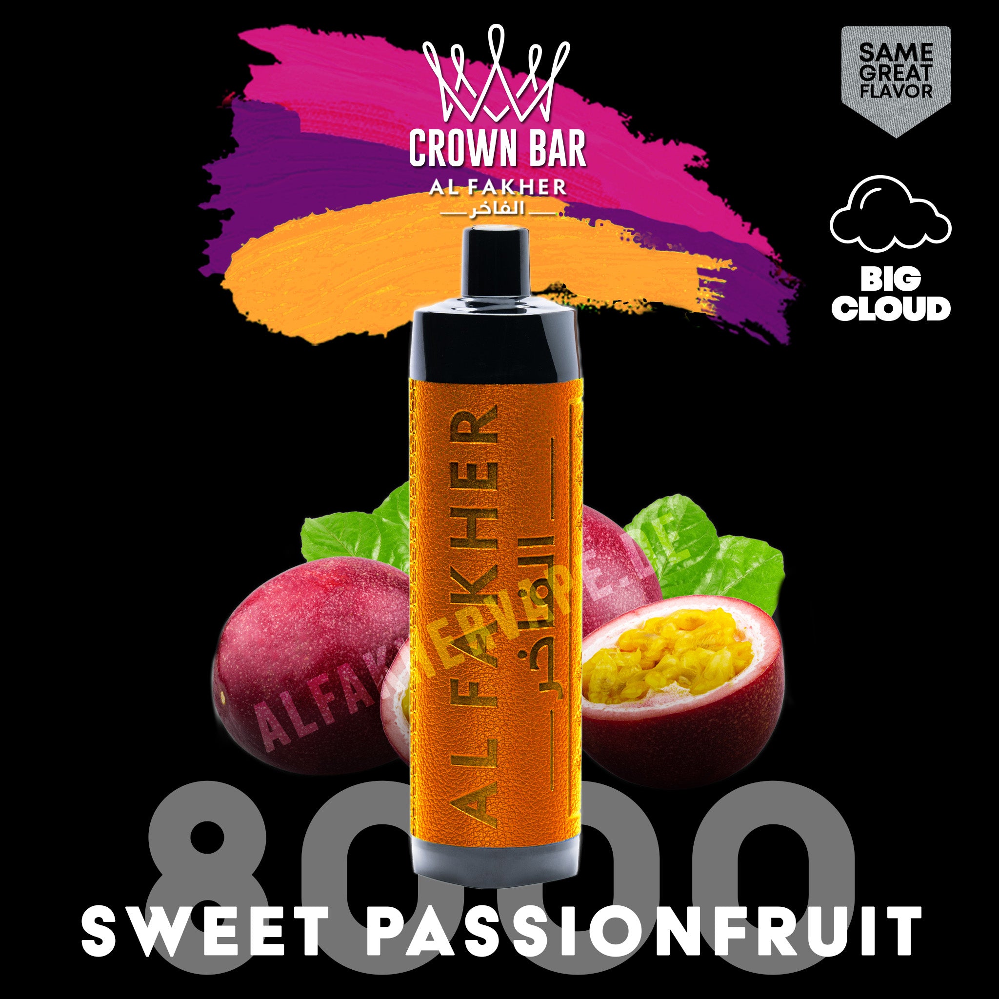 Al Fakher Crown Bar 8000 - Sweet Passionfruit