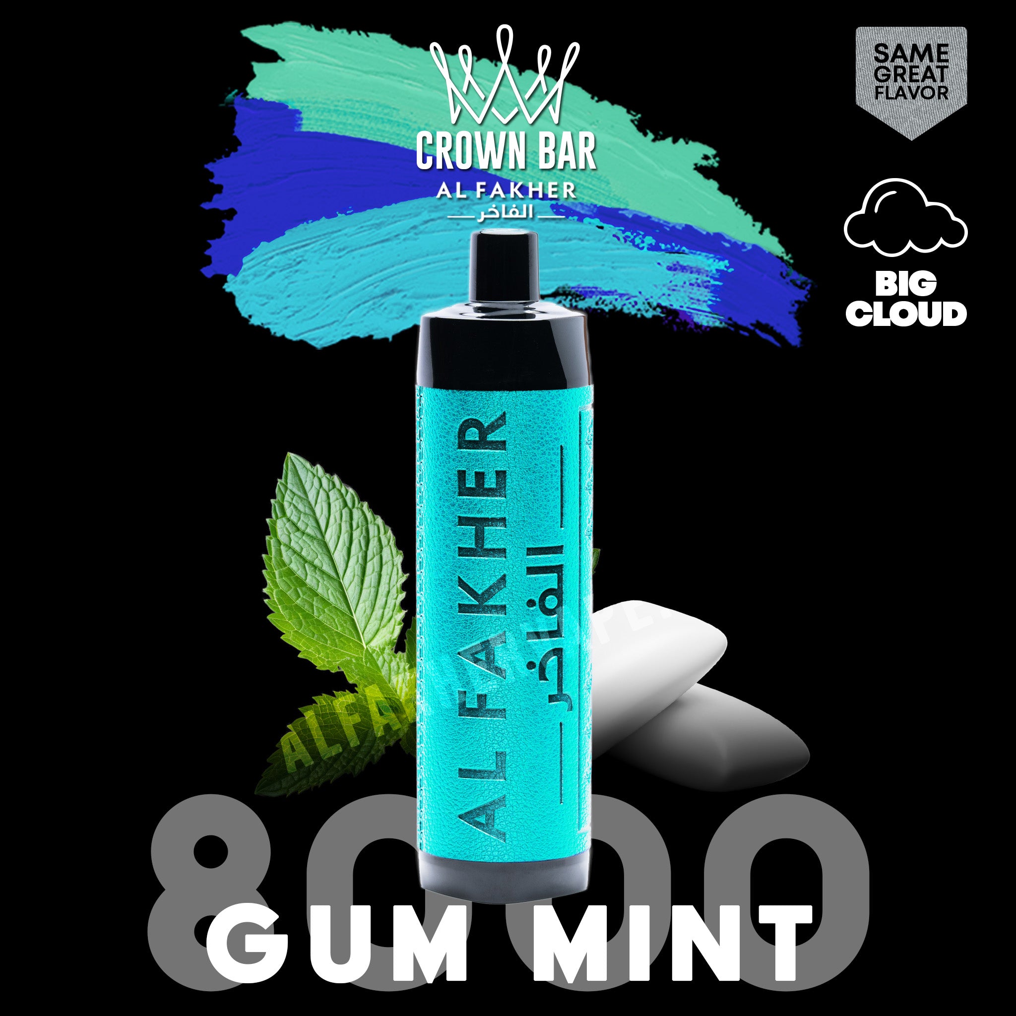 Al Fakher Crown Bar 8000 - Gum Mint